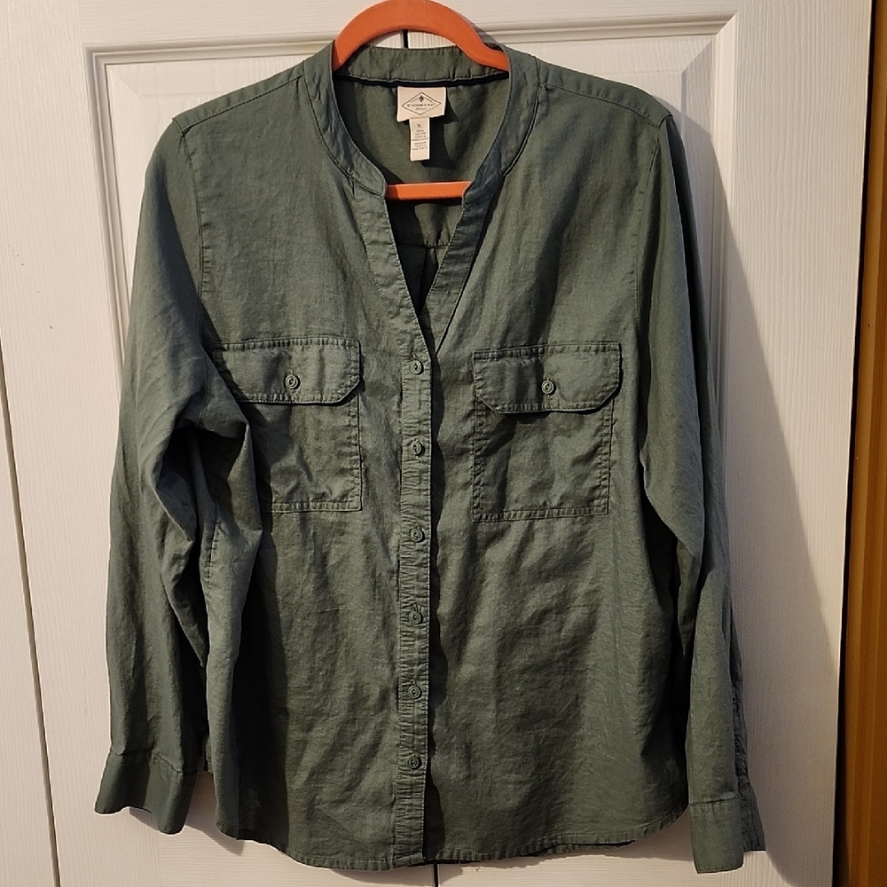 St. John's Bay Women's Green Blouse